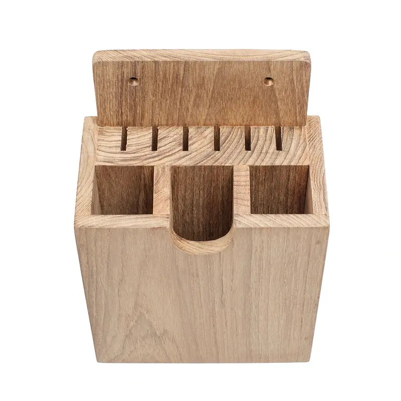 Teak Cutlery Organizer Tray 1