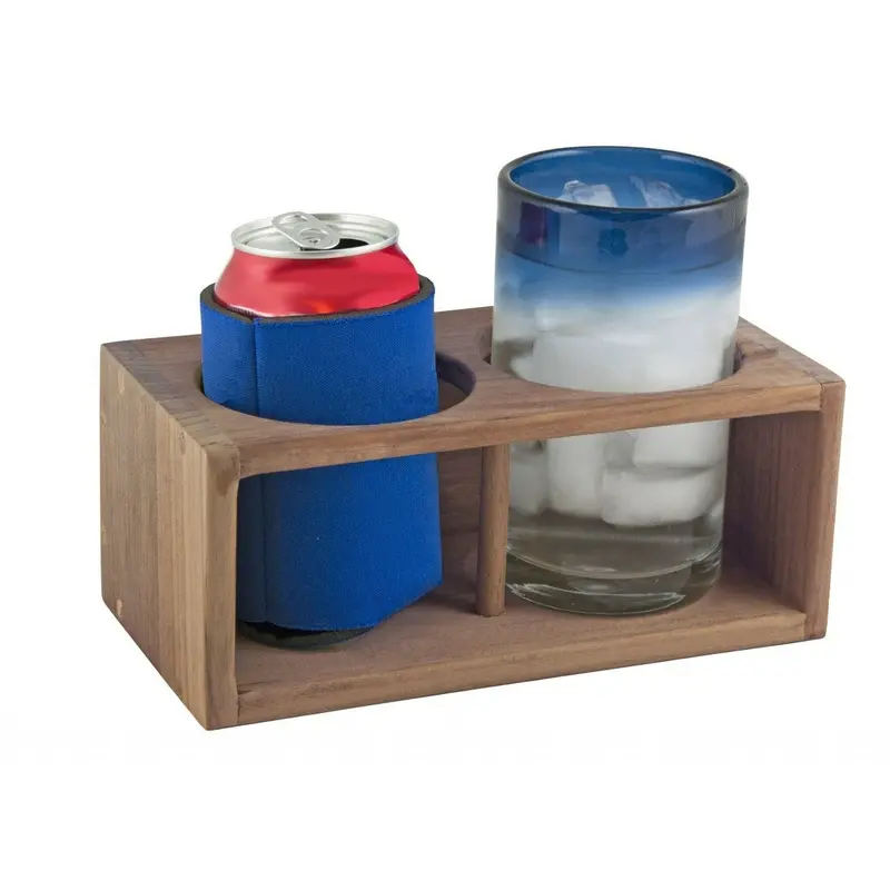Teak Insulated Single-Drink Holder 1