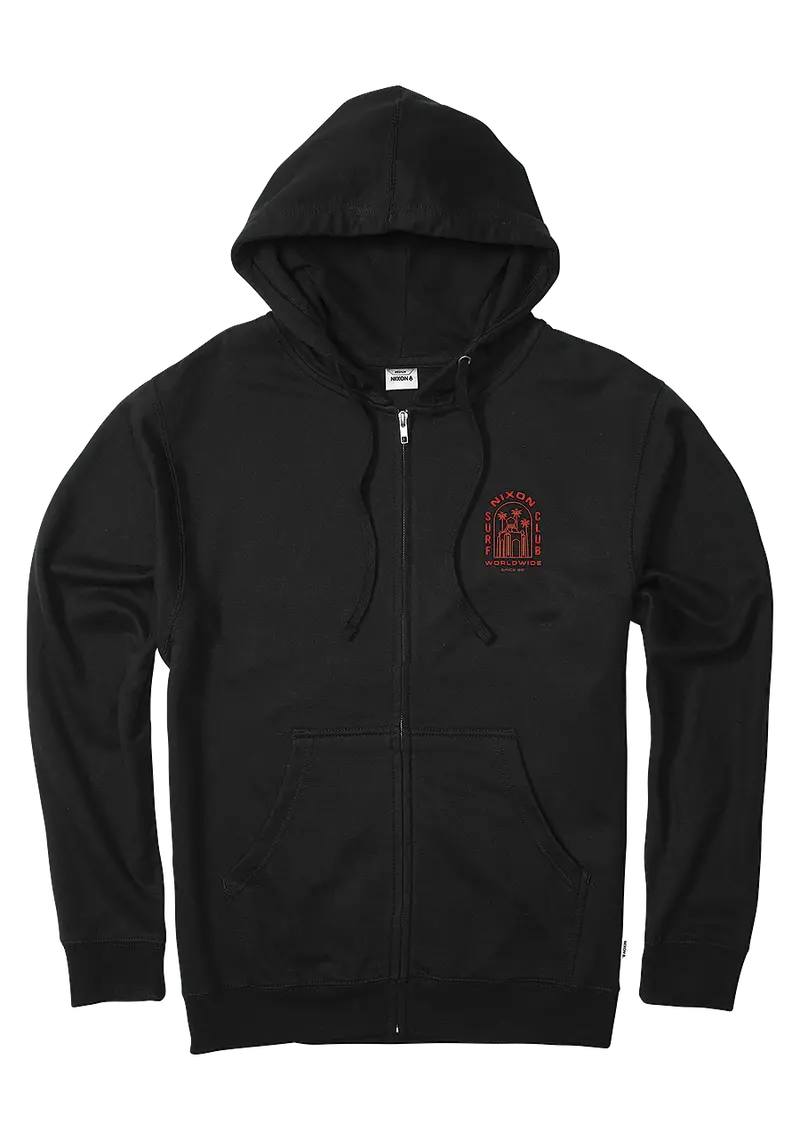 Temple Modern Zip-Up Hoodie – Sleek Black 1