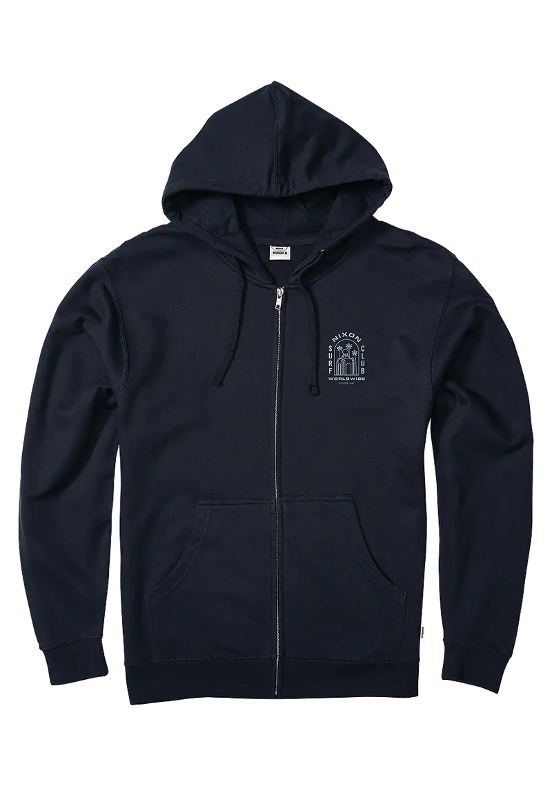 Temple Performance Zip Hoodie – Deep Navy 1