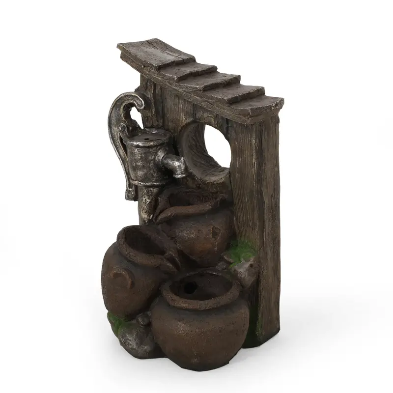 Three-Tier Outdoor Jar Fountain – Elegant Water Feature, Nh720413 1