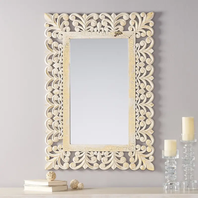 Timeless Wooden-Framed Wall Mirror – Nh047113 1