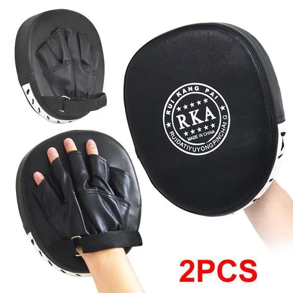 Topeakmart Leather Focus Mitts – Dual-Sided Training Pads For Mma & Muay Thai 1