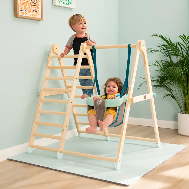 Tp Toys Active-Tots Pikler-Inspired Wooden Swing And Climber 1