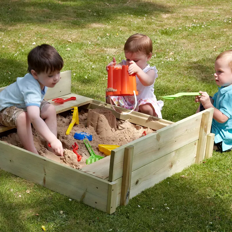 Tp Toys Wooden Sandpit With Lid 1