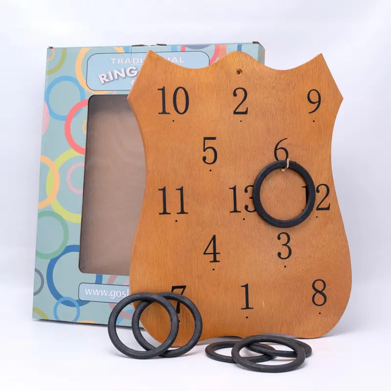 Traditional Irish Ringboard Game – Handcrafted Wooden Skill Toy 1