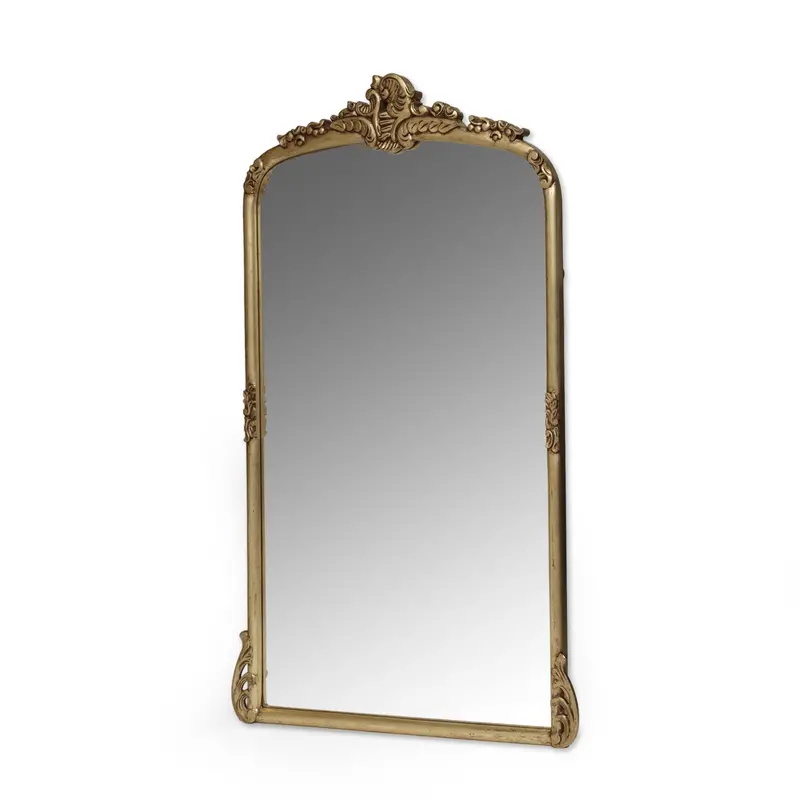 Traditional Over-Mantel Mirror With Ornate Frame In Antique Gold Finish - Nh512513 1