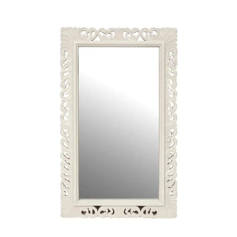 Traditional White-Painted Full-Length Standing Mirror – Nh468413 1