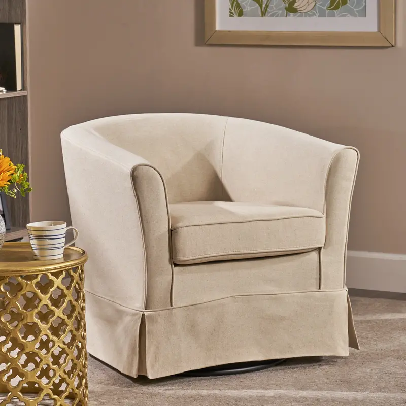 Tub-Style Swivel Club Chair With Ergonomic Contouring - Nh178892 3