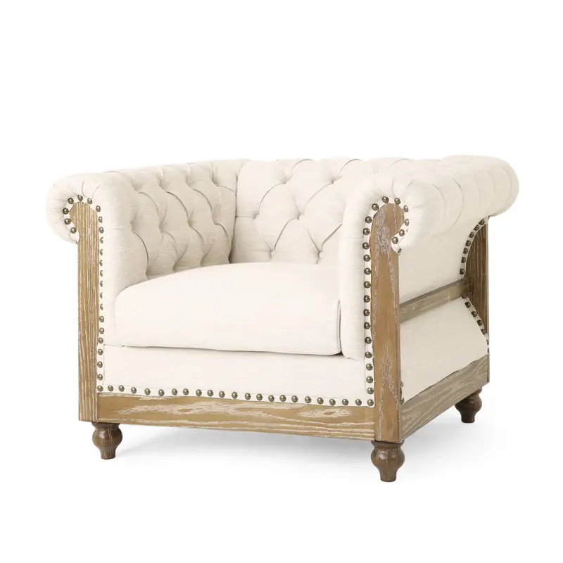 Tufted Chesterfield Club Chair With Nailhead Accents – Nh646513 2