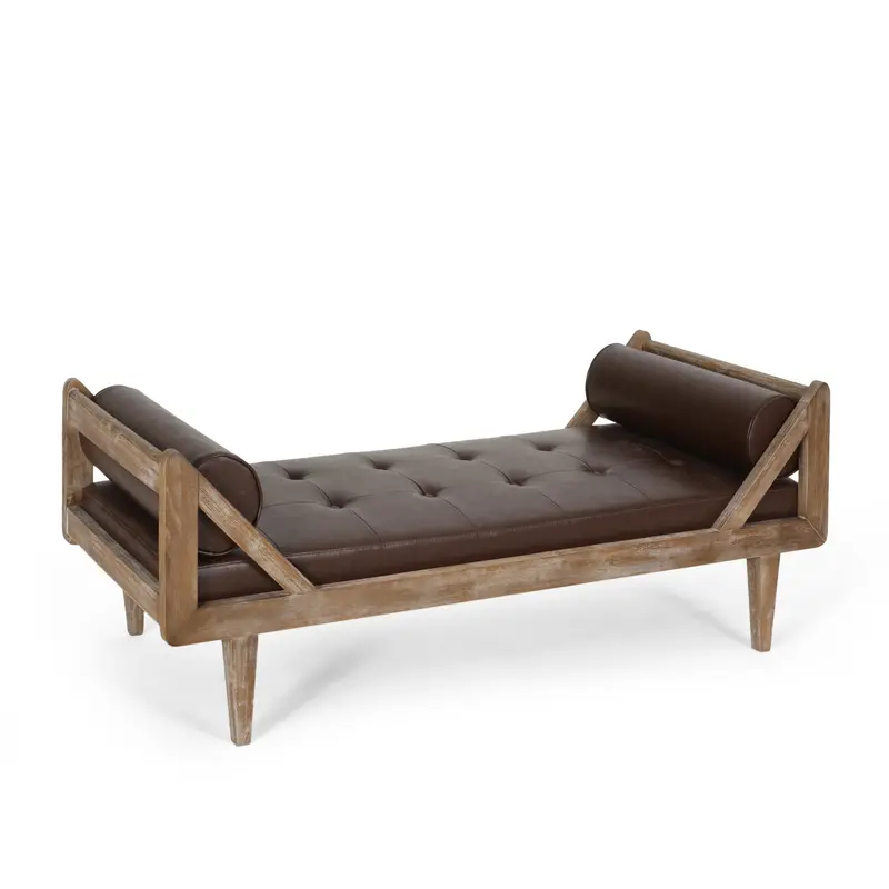 Tufted Double-End Chaise Lounge With Bolster Pillows – Nh171513 1