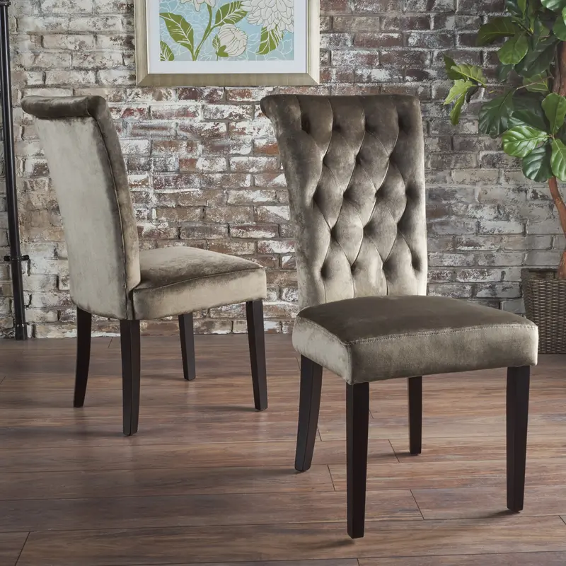 Tufted Velvet Dining Chair Collection – Elegant Two-Piece Set - Nh977103 1