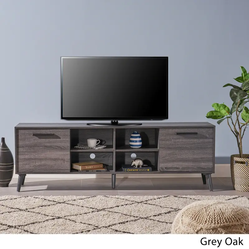 Two-Cabinet Mid-Century Tv Stand With Adjustable Shelving – Nh604403 1