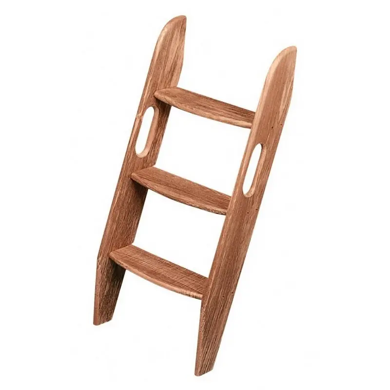 Two-Step Teak Companion Ladder For Vessels 1