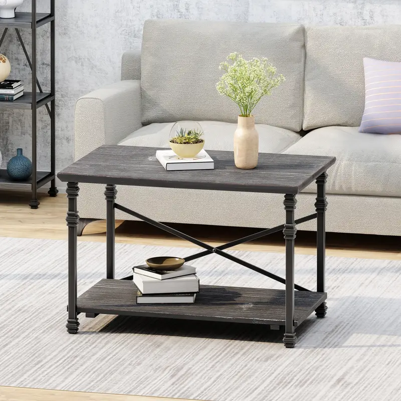 Urban Industrial Coffee Table With Bold Silhouette – Nh586113 1