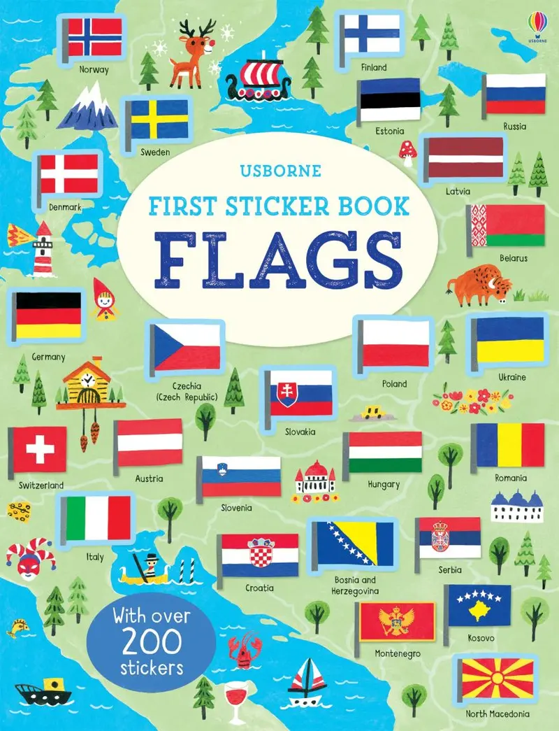 Usborne First Sticker Book: World Flags 1