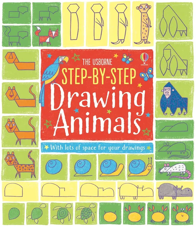 Usborne Step-By-Step Drawing Animals – Guided Art Book For Young Artists 1