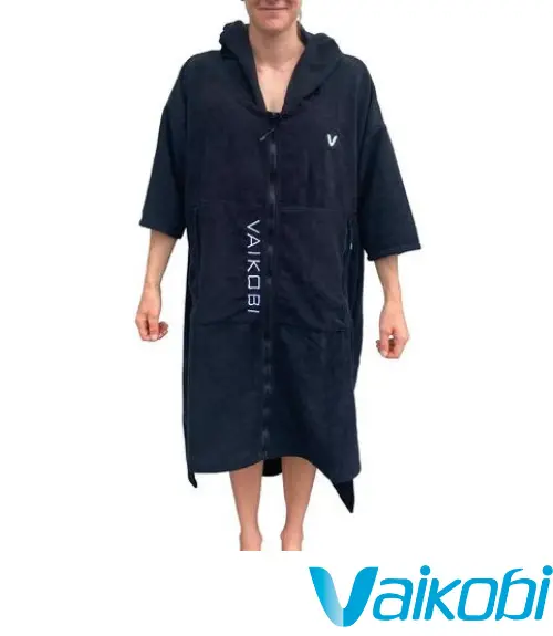 Vaikobi Full-Zip Hooded Change Towel – Ultra-Absorbent Robe For Water Activities 1