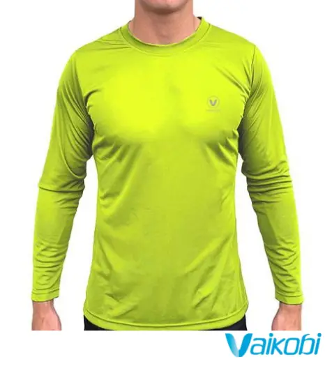 Vaikobi Uv Performance Long-Sleeve Tech Tee – Lime Sun-Protective Base Layer 1