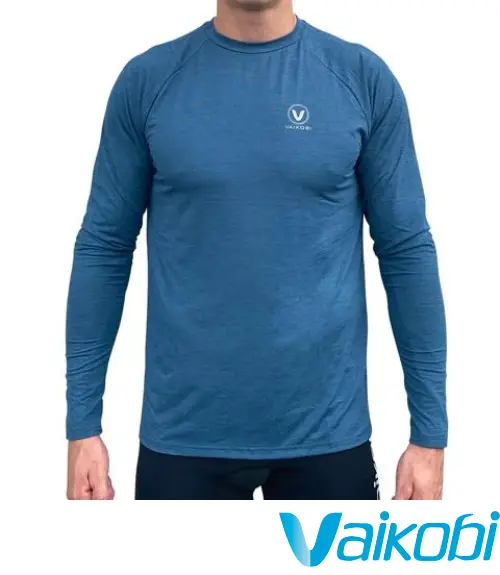Vaikobi Uv-Protection Long-Sleeve Performance Tee – Ocean Blue 1