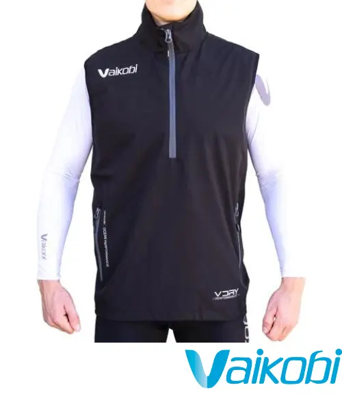 Vaikobi Vdry Performance Half-Zip Vest – Black/Grey 1