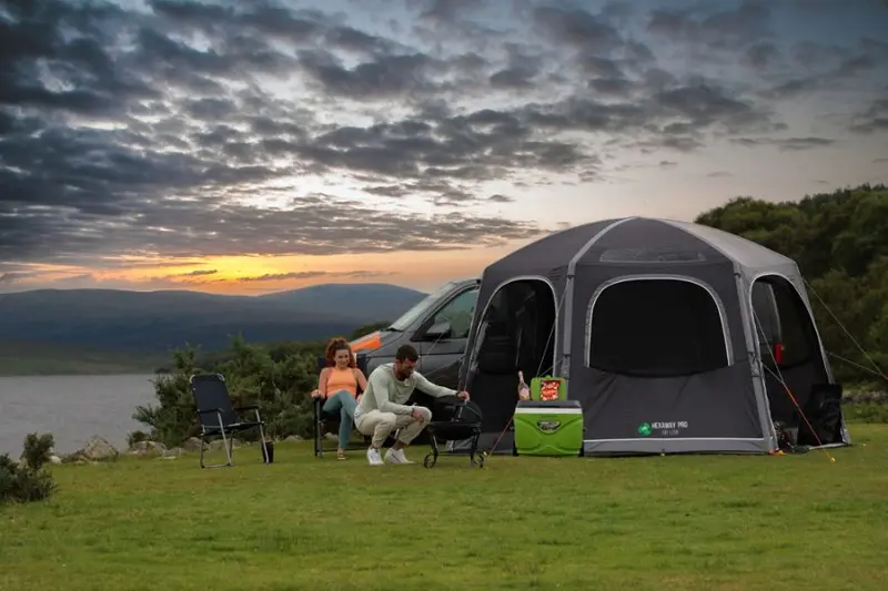 Vango Hexaway Pro Air Low Drive-Away Awning – Inflatable Camping Extension 1