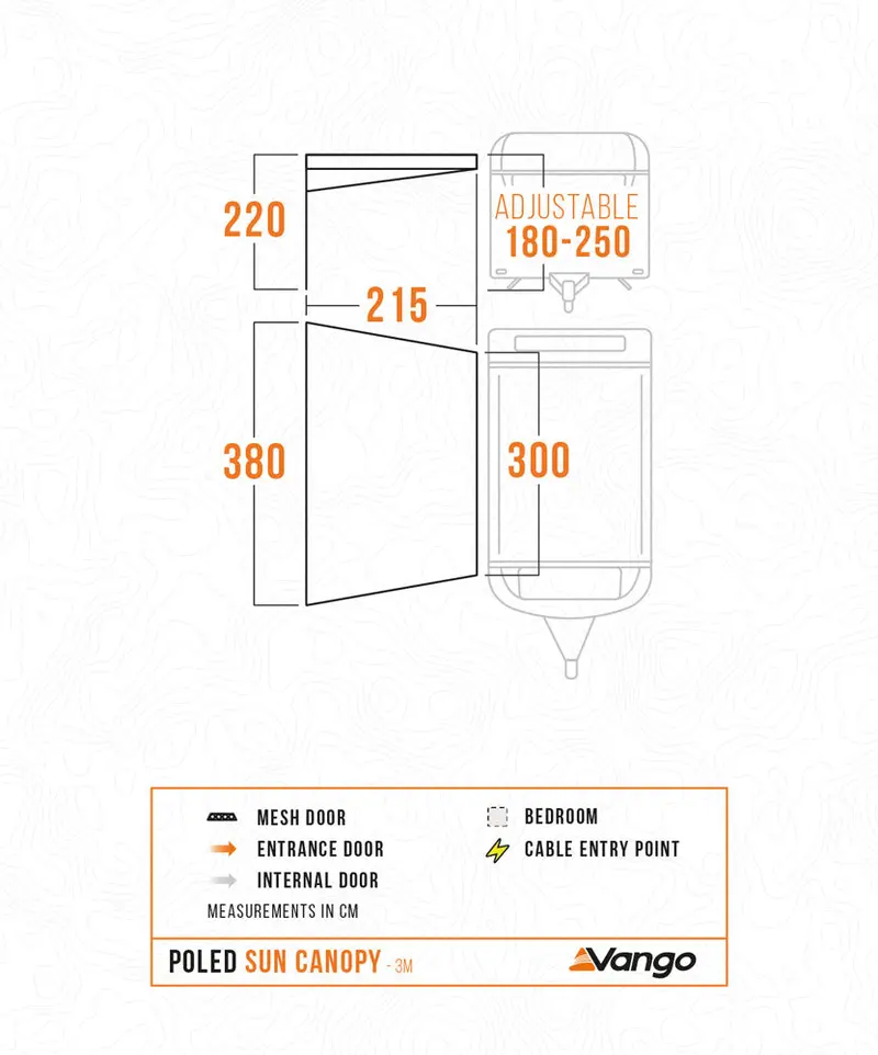 Vango Poled Sun Canopy – 3M Awning For Caravans & Motorhomes 1