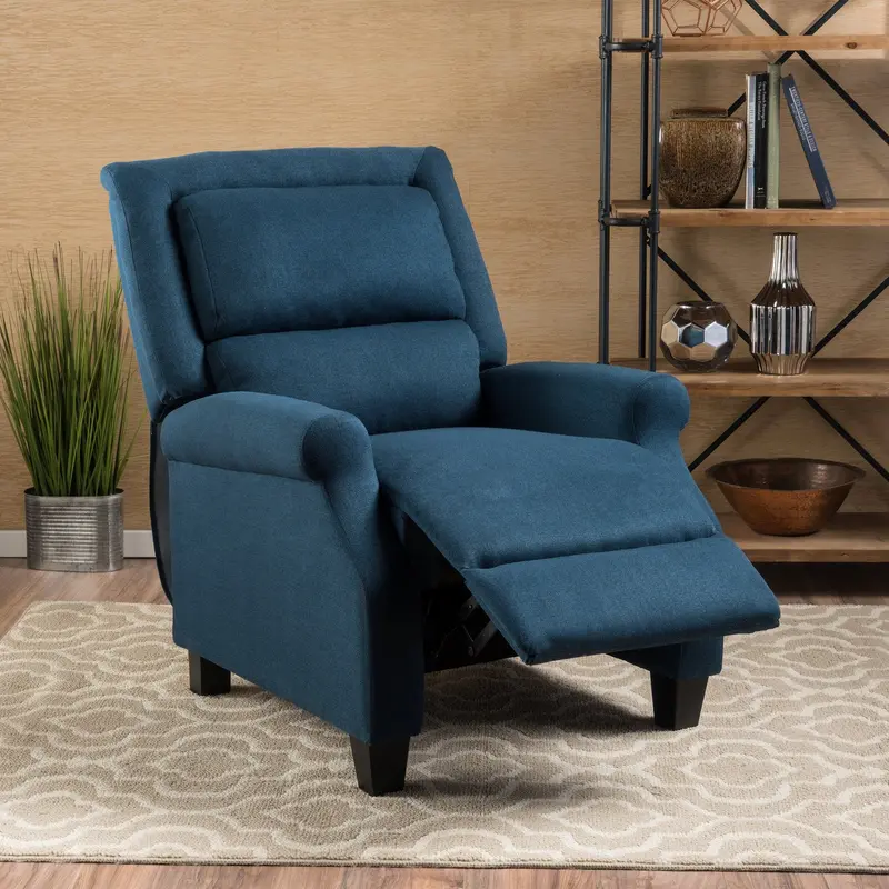Versatile Fabric Recliner – Neutral Upholstered Comfort Seat - Nh705992 1