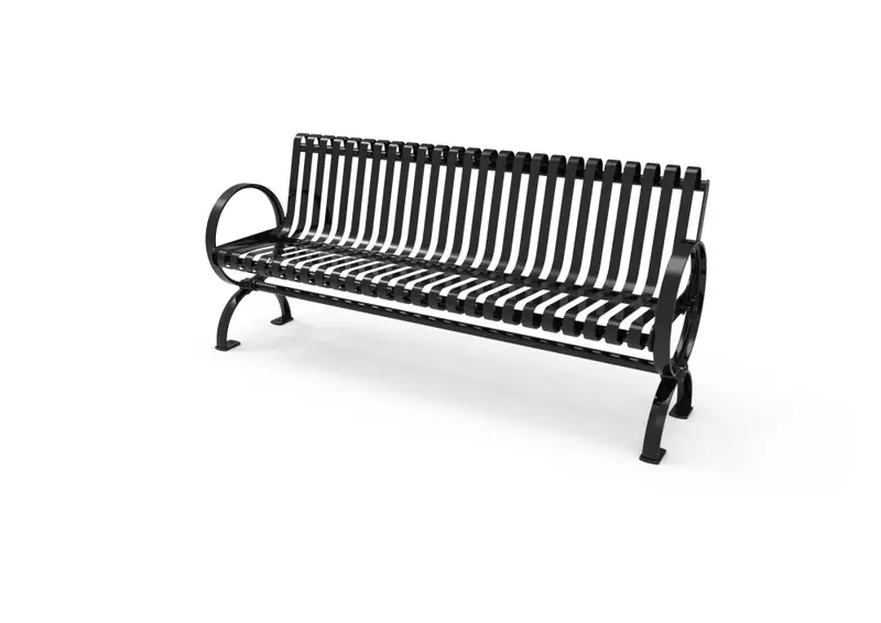 Village-Style Bench With Integrated Backrest 1