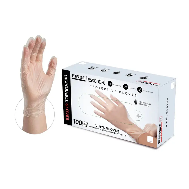 Vinyl Exam Gloves – 100 Count, X-Large Size 1