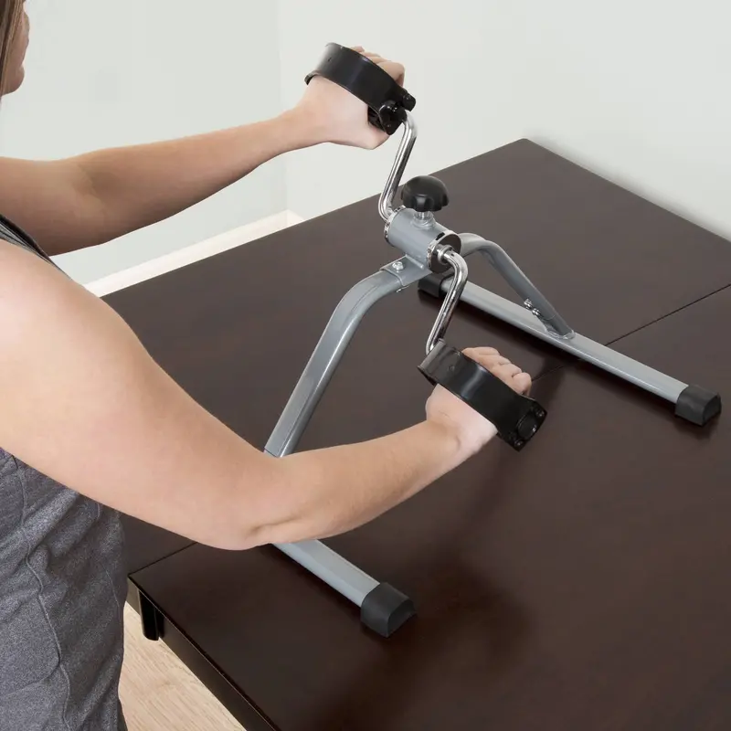 Wakeman Portable Under-Desk Pedal Exerciser – Dual-Arm/Leg Therapy & Fitness Tool 1