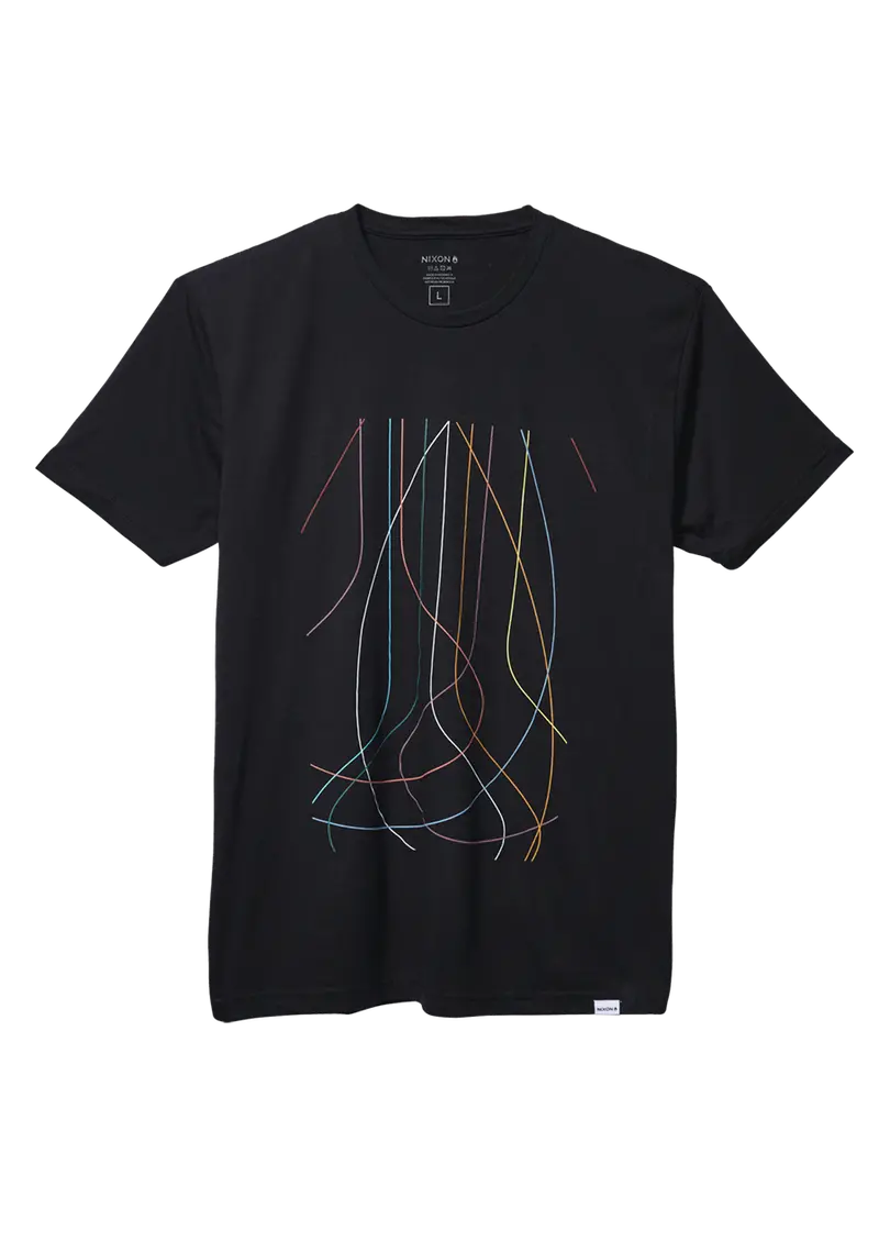 Winger Eco-Blend Tee – Black With Vibrant Multicolor Design 1