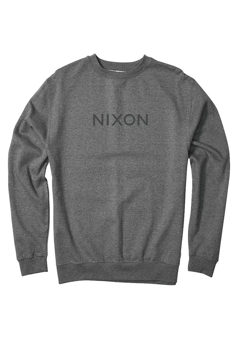 Wordmark Crewneck Sweatshirt In Dark Heather Gray 1